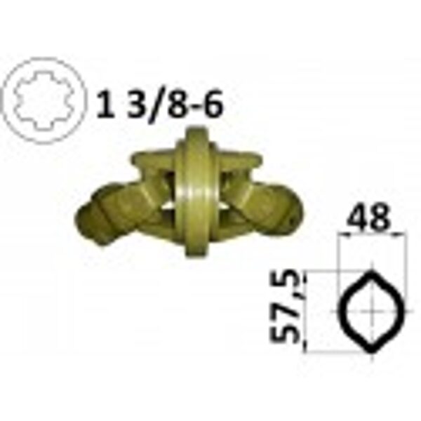 Kompletny przegub homokinetyczny na rurę 48x57,5, G6