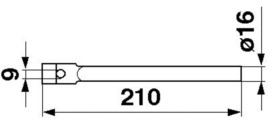 06242176  PALEC BĘBNA FI 16MM L 212MM