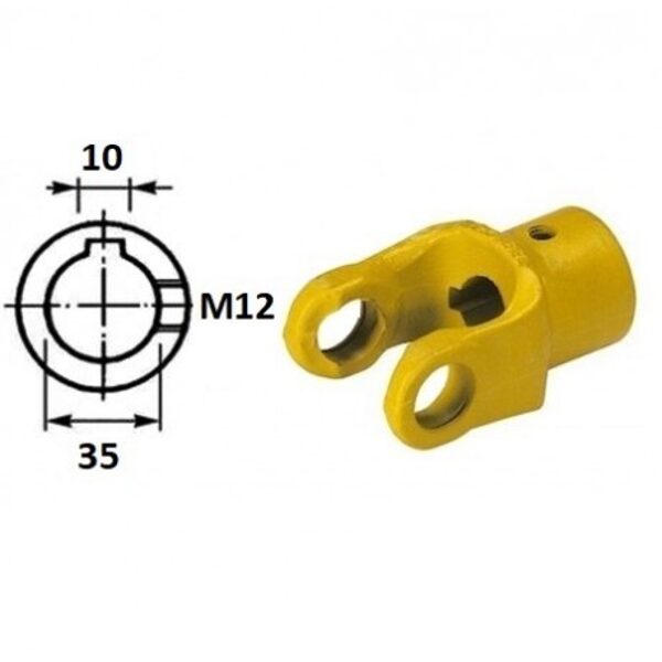 Widłak maszynowy z wpustem 10 mm, otwór fi: 35